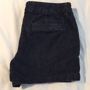 LOFT dark denim shorts